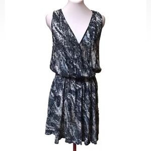 Belted wrap Converse skater dress in gorgeous abstract print